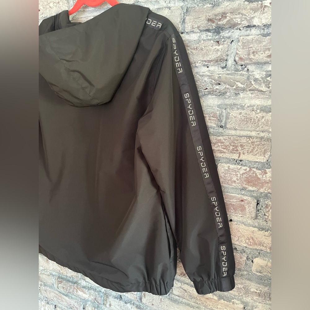 Spyder Black Windbreaker Hooded All Weather  Jacket Unisex. Excellent like new🌸 - Picture 8 of 10